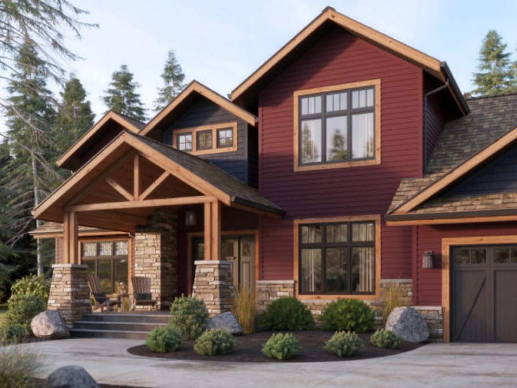 Black And White And Blues And Grays All Over Cool Colors Are A Hot Choice For Stand Out Homes C In 2020 Exterior Color Palette House Exterior Exterior House Colors